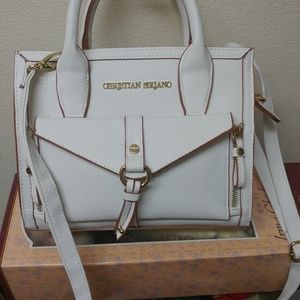 Christian Siriano white bag.
